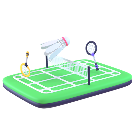 Quadra de badminton  3D Icon