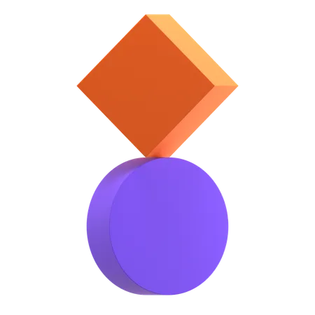 Quadrado equilibrado  3D Icon