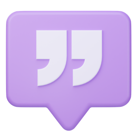 Quotation Message  3D Icon