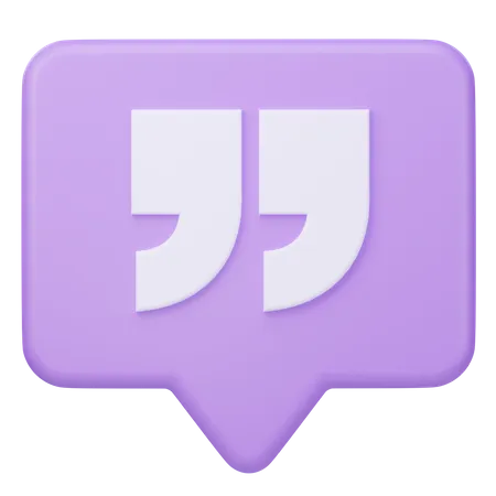 Quotation Message  3D Icon