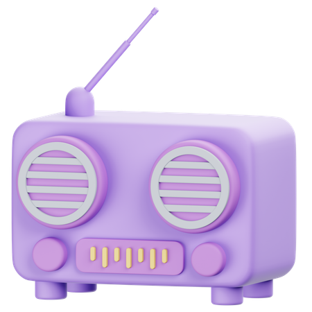 Rádio  3D Icon