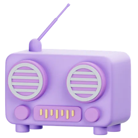 Rádio  3D Icon