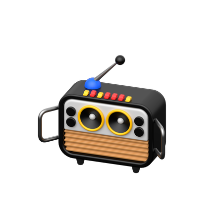 Rádio  3D Icon