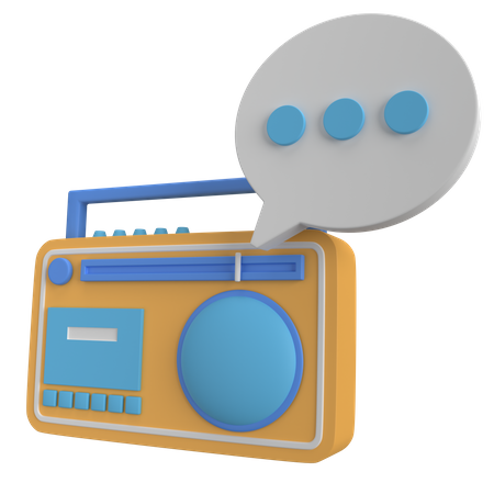 Radio Announcement  3D Icon