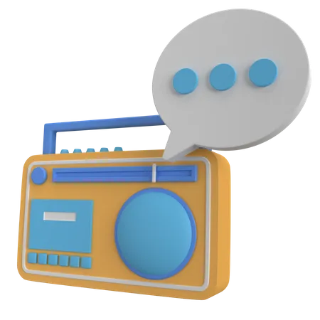 Radio Announcement  3D Icon