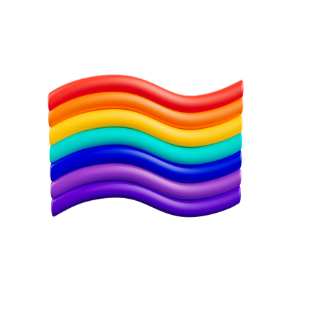 Rainbow Flag  3D Icon