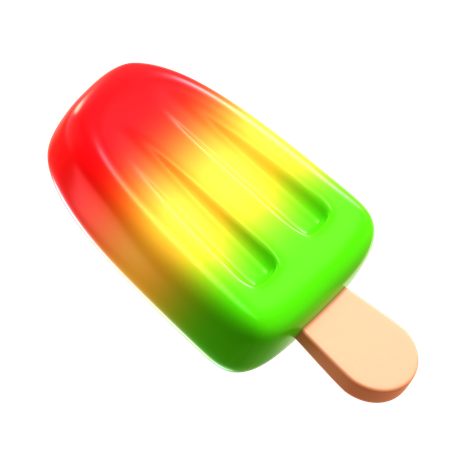 Rainbow Popsicle  3D Icon