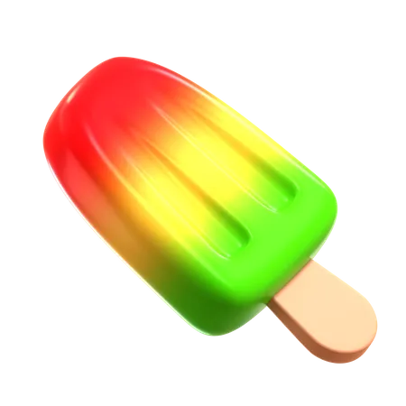 Rainbow Popsicle  3D Icon