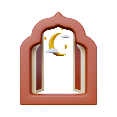 Désert de fenêtre de ramadan  3D Icon