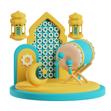 Ramadan-Podium  3D Icon