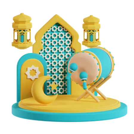 Ramadan-Podium  3D Icon