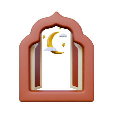 Ramadan Window Desert  3D Icon