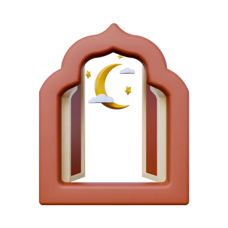 Ramadan Window Desert  3D Icon