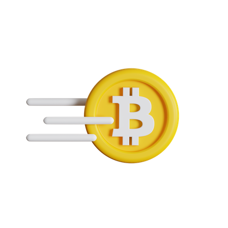 Bitcoin rapide  3D Icon