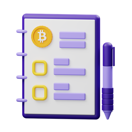 Rapport Bitcoin  3D Illustration