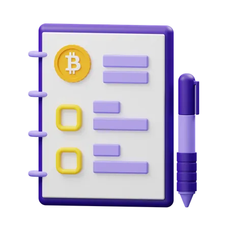 Rapport Bitcoin  3D Illustration