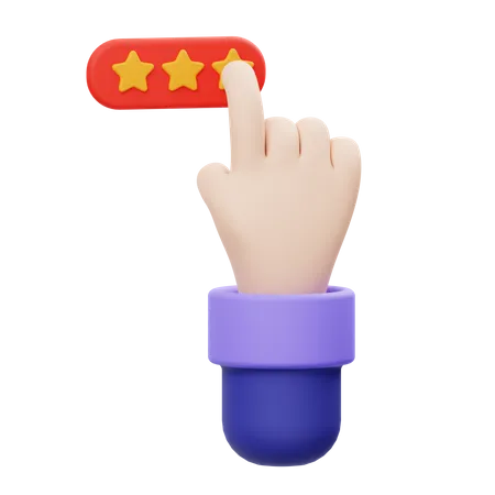 Rating Hand Gesture  3D Illustration