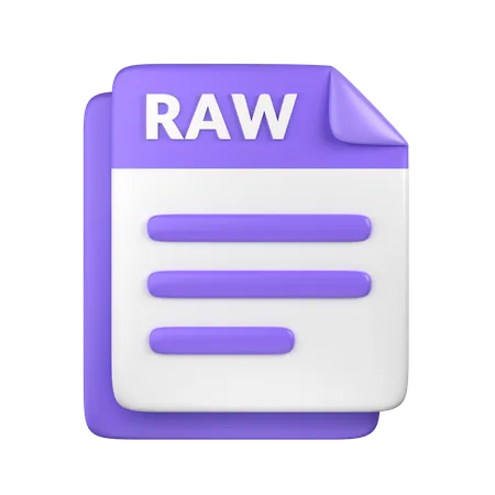 RAW File  3D Icon