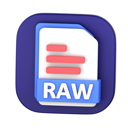 RAW File  3D Icon