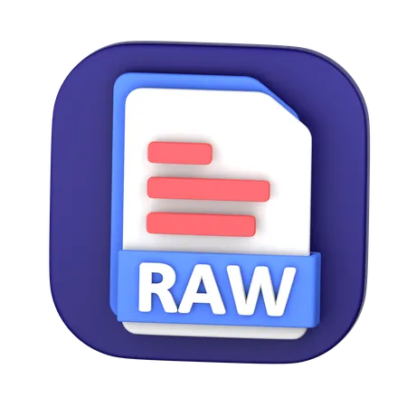 RAW File  3D Icon