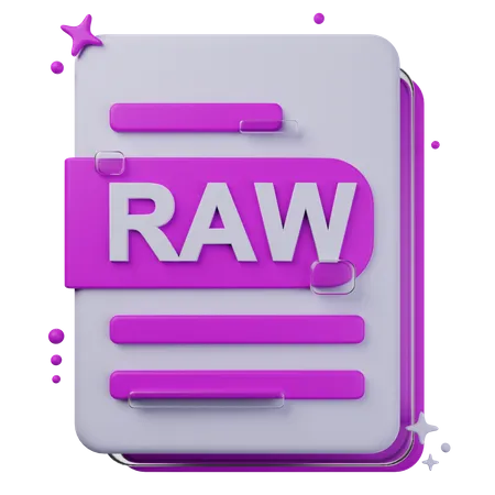 RAW File  3D Icon