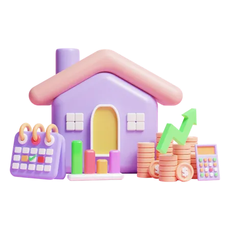 Real Estate Growth  3D Illustration