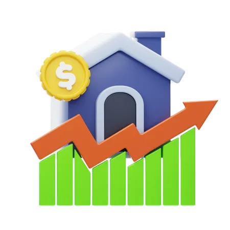 Real Estate Investment  3D Icon