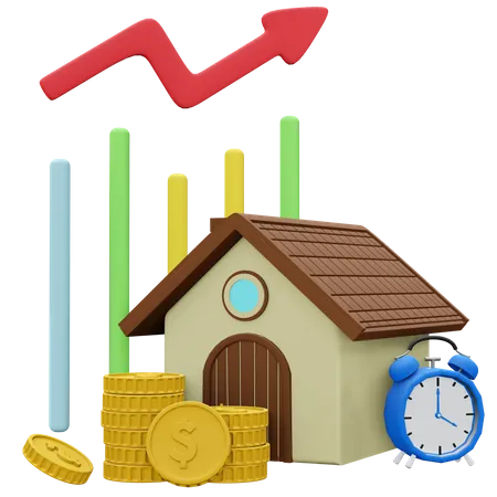 Real Estate Investment  3D Icon