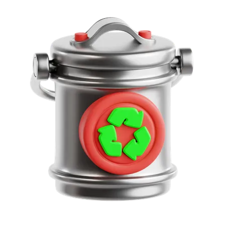 Lixeira de reciclagem  3D Icon