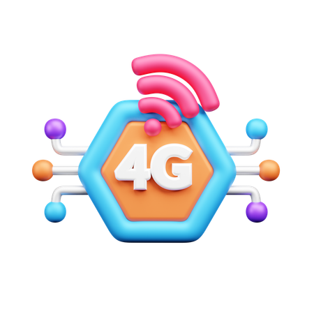 Red 4G  3D Icon