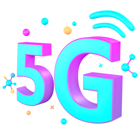 Red 5g  3D Illustration