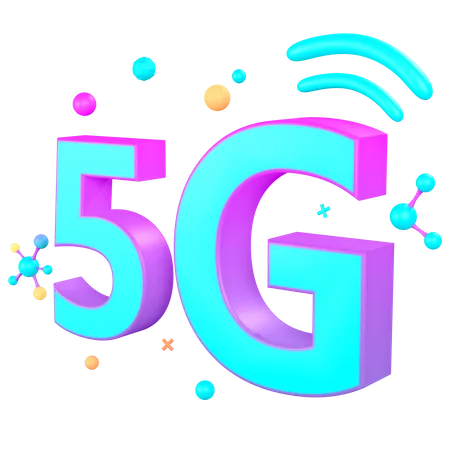 Red 5g  3D Illustration