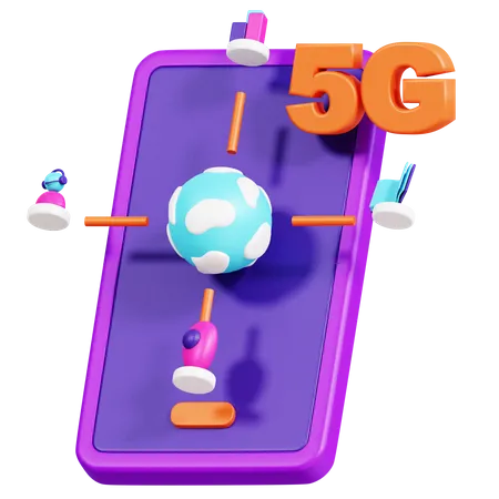 Red 5g  3D Icon