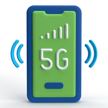 Red 5G  3D Icon