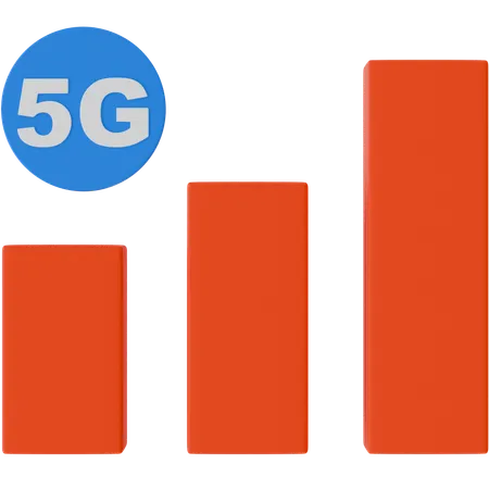 Red 5G  3D Icon