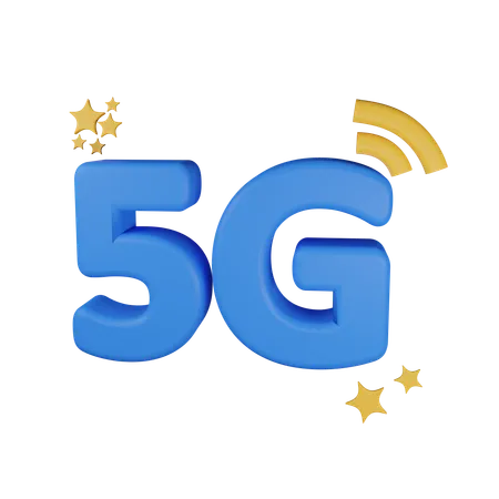 Red 5G  3D Icon