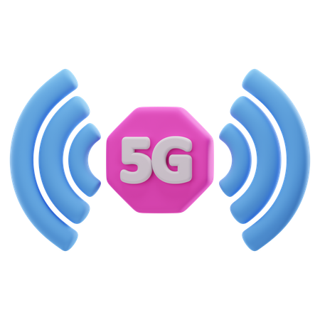 Red 5G  3D Icon