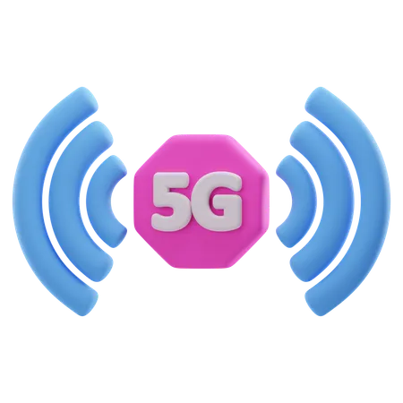 Red 5G  3D Icon