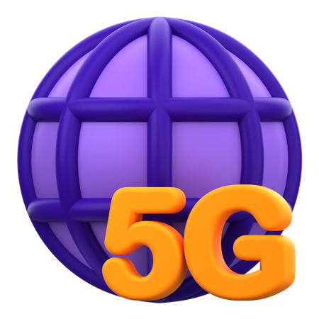 Red 5G  3D Icon