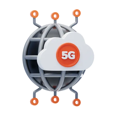 Red 5g  3D Icon