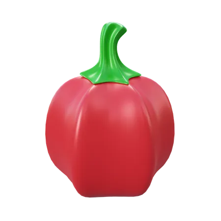 Red Capsicum  3D Icon