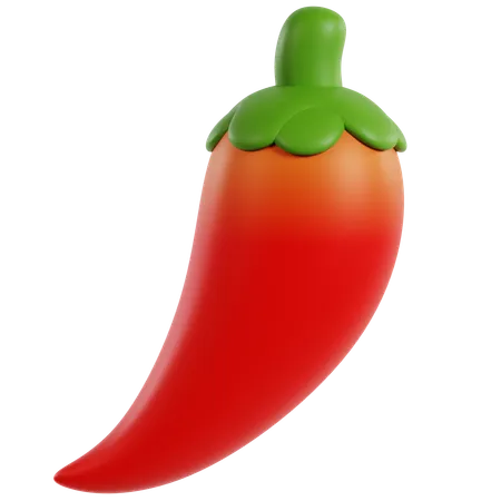 Red Chili  3D Icon