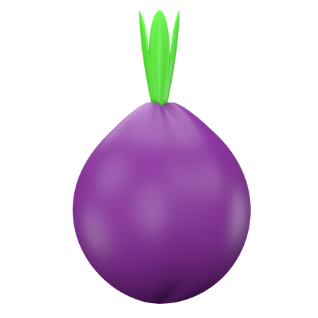 Red Onion  3D Icon