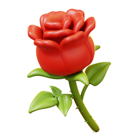 Red Rose  3D Icon