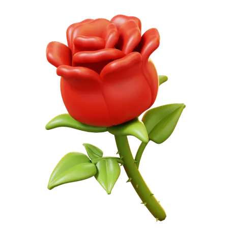 Red Rose  3D Icon