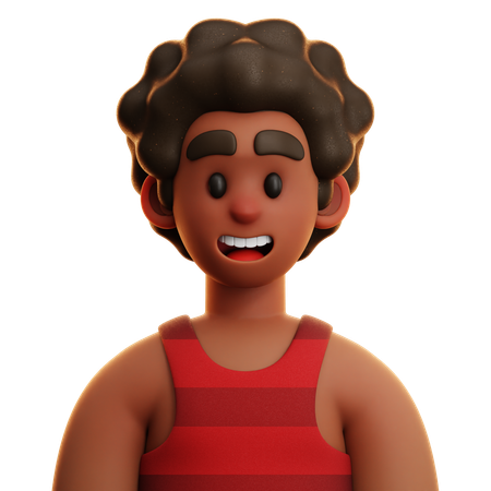 RED SHIRT MAN  3D Icon