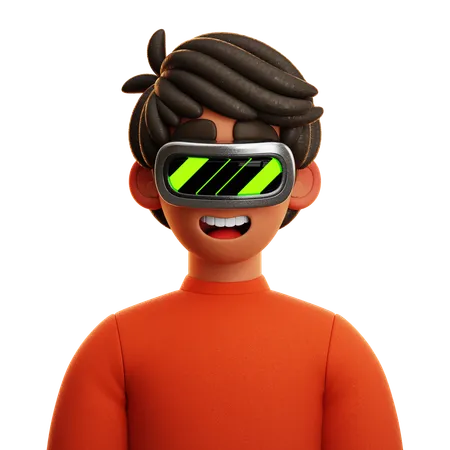 RED SHIRT MAN  3D Icon