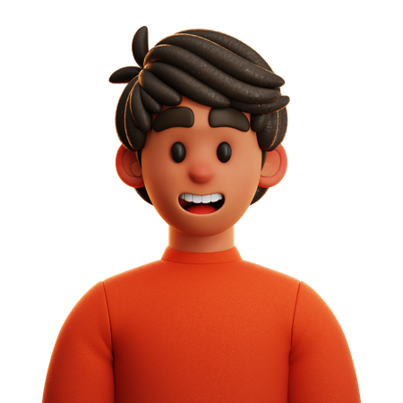 RED SHIRT MAN  3D Icon