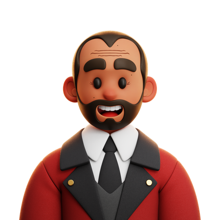 RED SUIT MAN  3D Icon