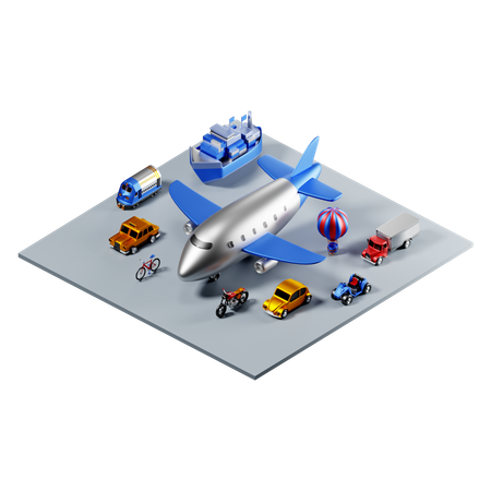 Rede de transporte  3D Icon